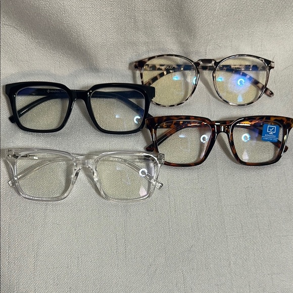 Accessories - Blue Light Blocking Glasses Set of 4 - Black, Brown, Tortoiseshell, Clear